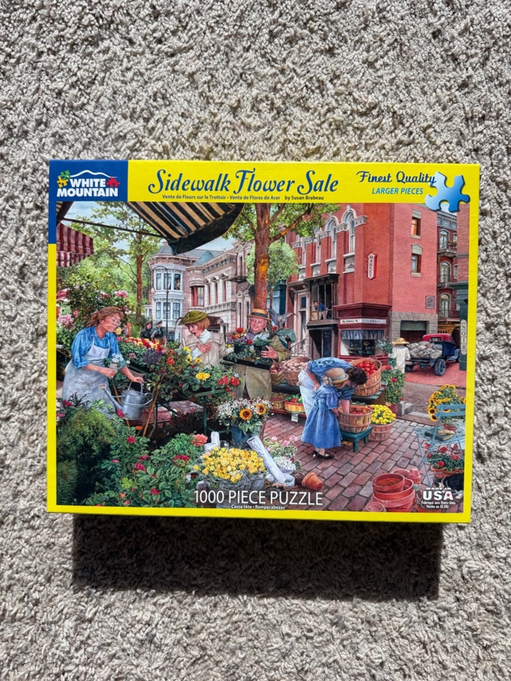 White Mountain Sidewalk Flower Sale 1000-Piece Puzzle - (2017)